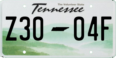 TN license plate Z3004F