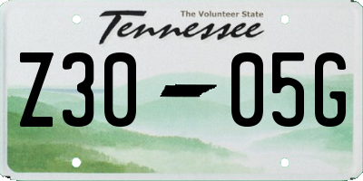 TN license plate Z3005G