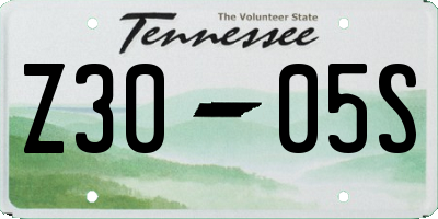TN license plate Z3005S