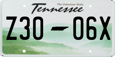 TN license plate Z3006X