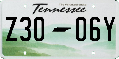 TN license plate Z3006Y
