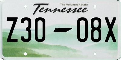 TN license plate Z3008X