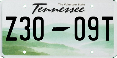 TN license plate Z3009T