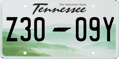 TN license plate Z3009Y
