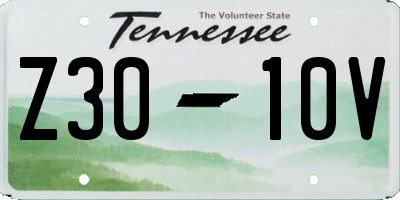 TN license plate Z3010V