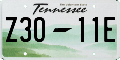 TN license plate Z3011E