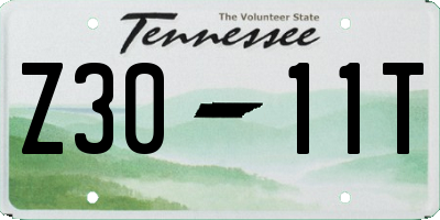 TN license plate Z3011T