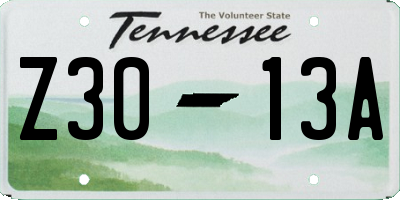 TN license plate Z3013A
