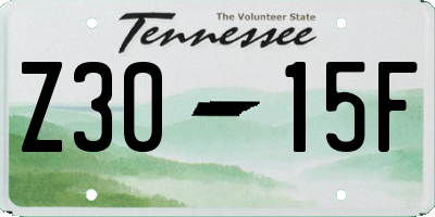 TN license plate Z3015F