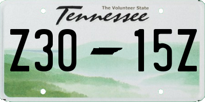 TN license plate Z3015Z
