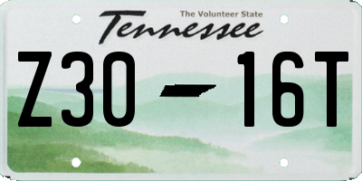 TN license plate Z3016T