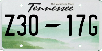 TN license plate Z3017G