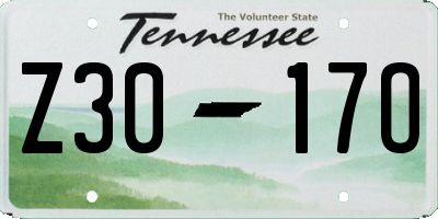 TN license plate Z3017O