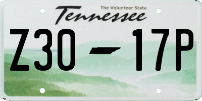 TN license plate Z3017P