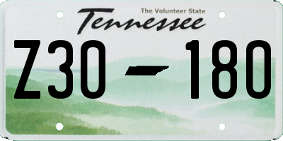 TN license plate Z3018O