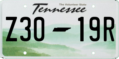 TN license plate Z3019R