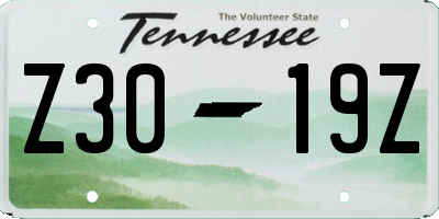 TN license plate Z3019Z