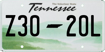 TN license plate Z3020L