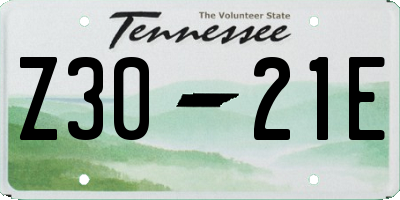 TN license plate Z3021E