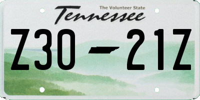 TN license plate Z3021Z
