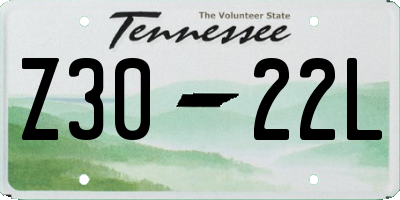 TN license plate Z3022L