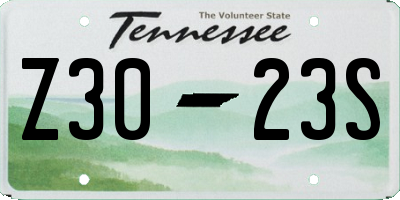 TN license plate Z3023S