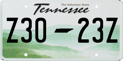TN license plate Z3023Z
