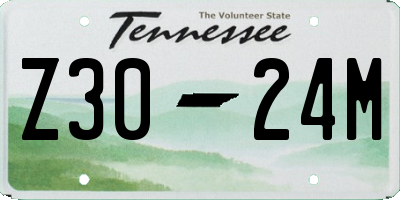 TN license plate Z3024M