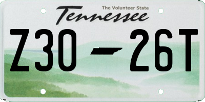TN license plate Z3026T
