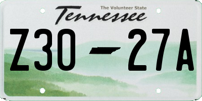 TN license plate Z3027A