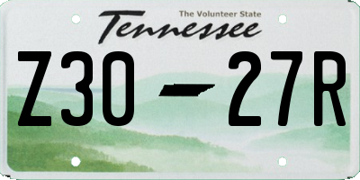 TN license plate Z3027R