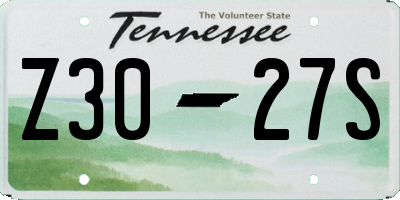 TN license plate Z3027S