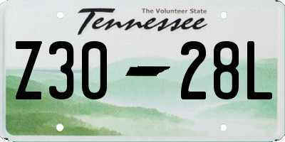 TN license plate Z3028L