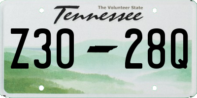 TN license plate Z3028Q