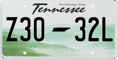 TN license plate Z3032L