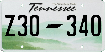 TN license plate Z3034O