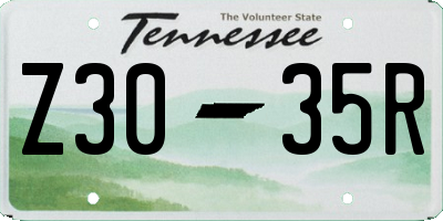 TN license plate Z3035R