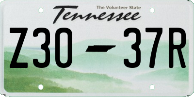 TN license plate Z3037R