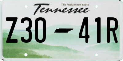 TN license plate Z3041R