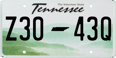 TN license plate Z3043Q
