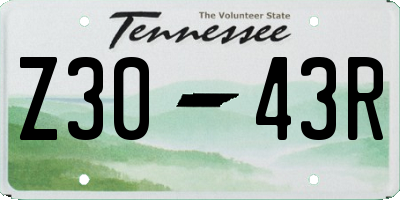 TN license plate Z3043R