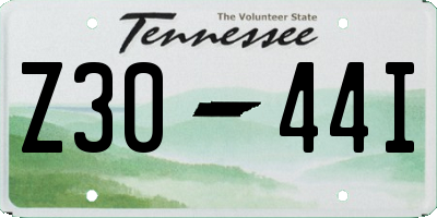 TN license plate Z3044I