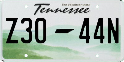 TN license plate Z3044N