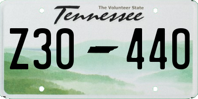 TN license plate Z3044O