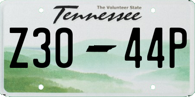 TN license plate Z3044P