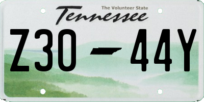 TN license plate Z3044Y