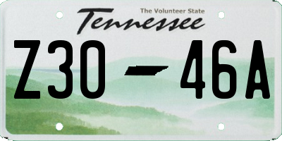 TN license plate Z3046A