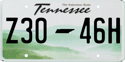 TN license plate Z3046H