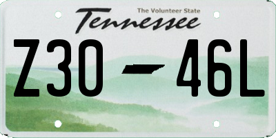 TN license plate Z3046L