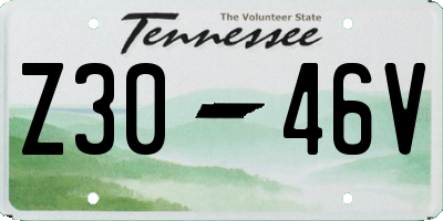 TN license plate Z3046V